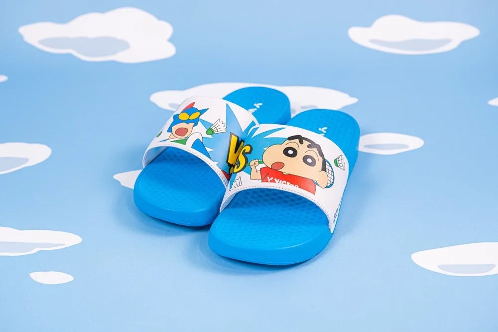 [VICTOR X CRAYON SHINCHAN] 008CS FA Nautical Blue/Bright White Slippers/Sandals