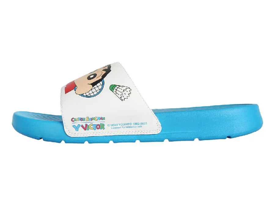 [VICTOR X CRAYON SHINCHAN] 008CS FA Nautical Blue/Bright White Slippers/Sandals