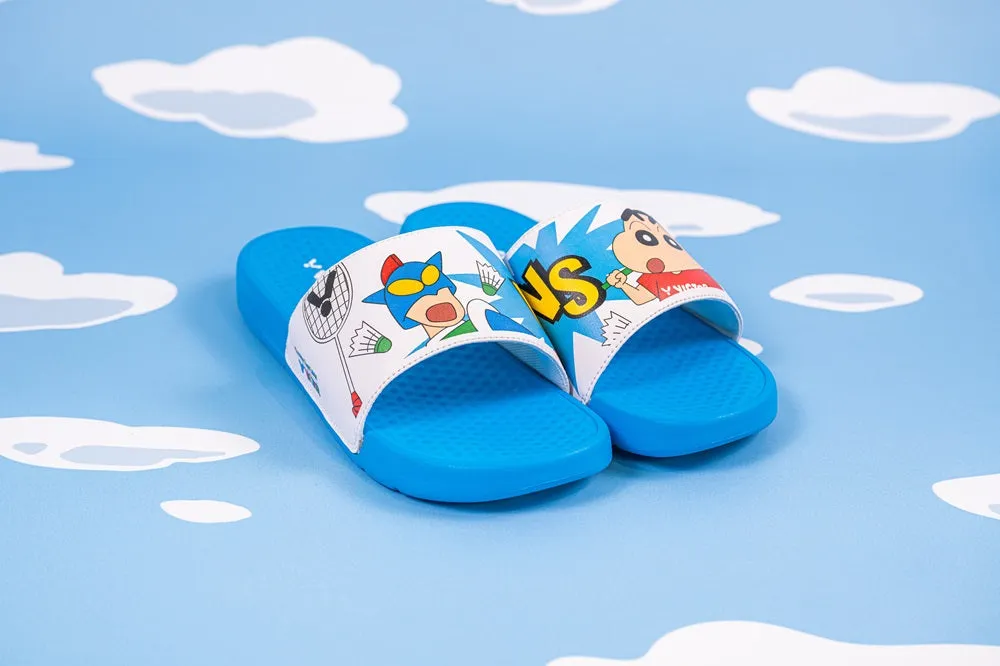 [VICTOR X CRAYON SHINCHAN] 008CS FA Nautical Blue/Bright White Slippers/Sandals
