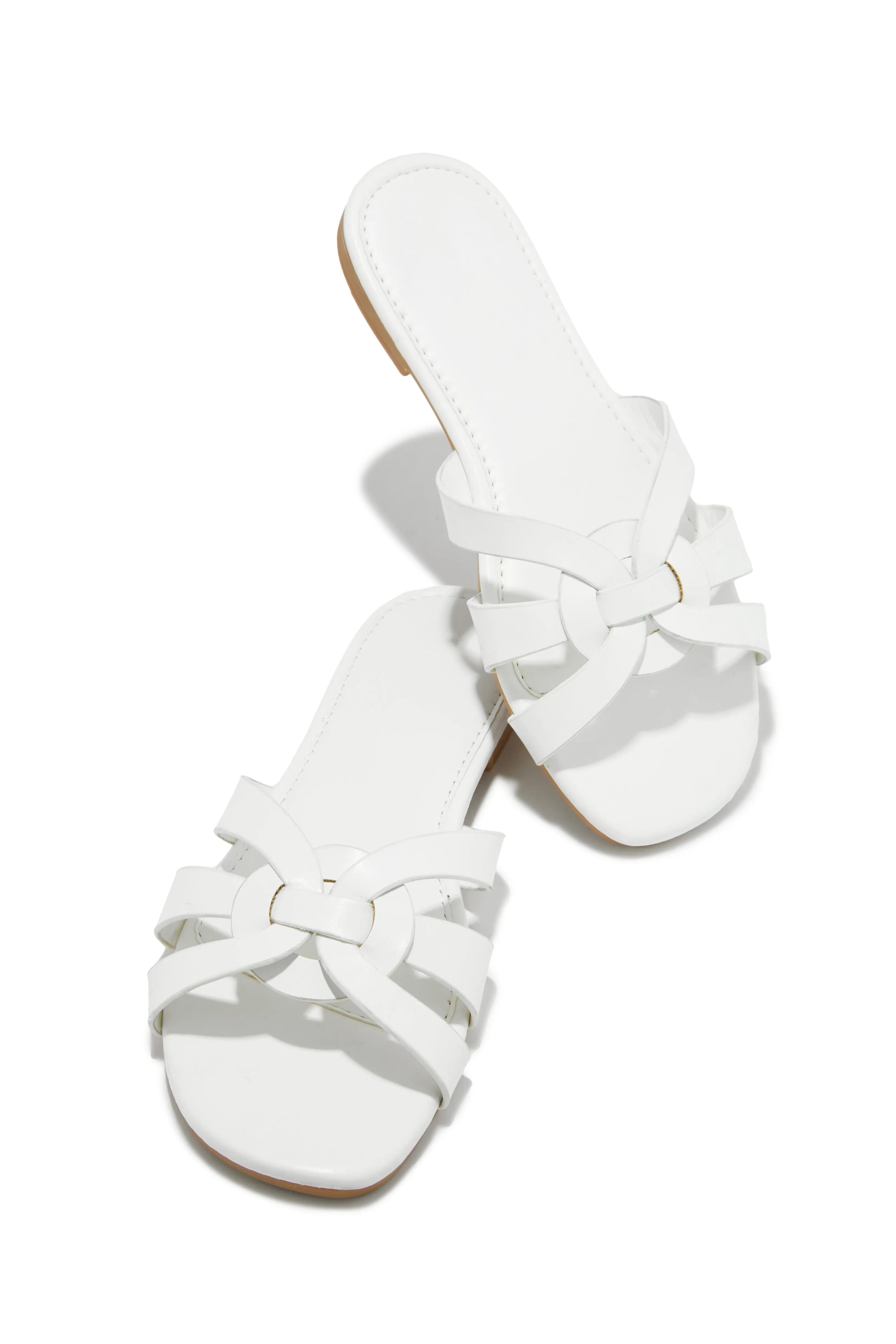 Weekend Vibes Slip On Sandals - White