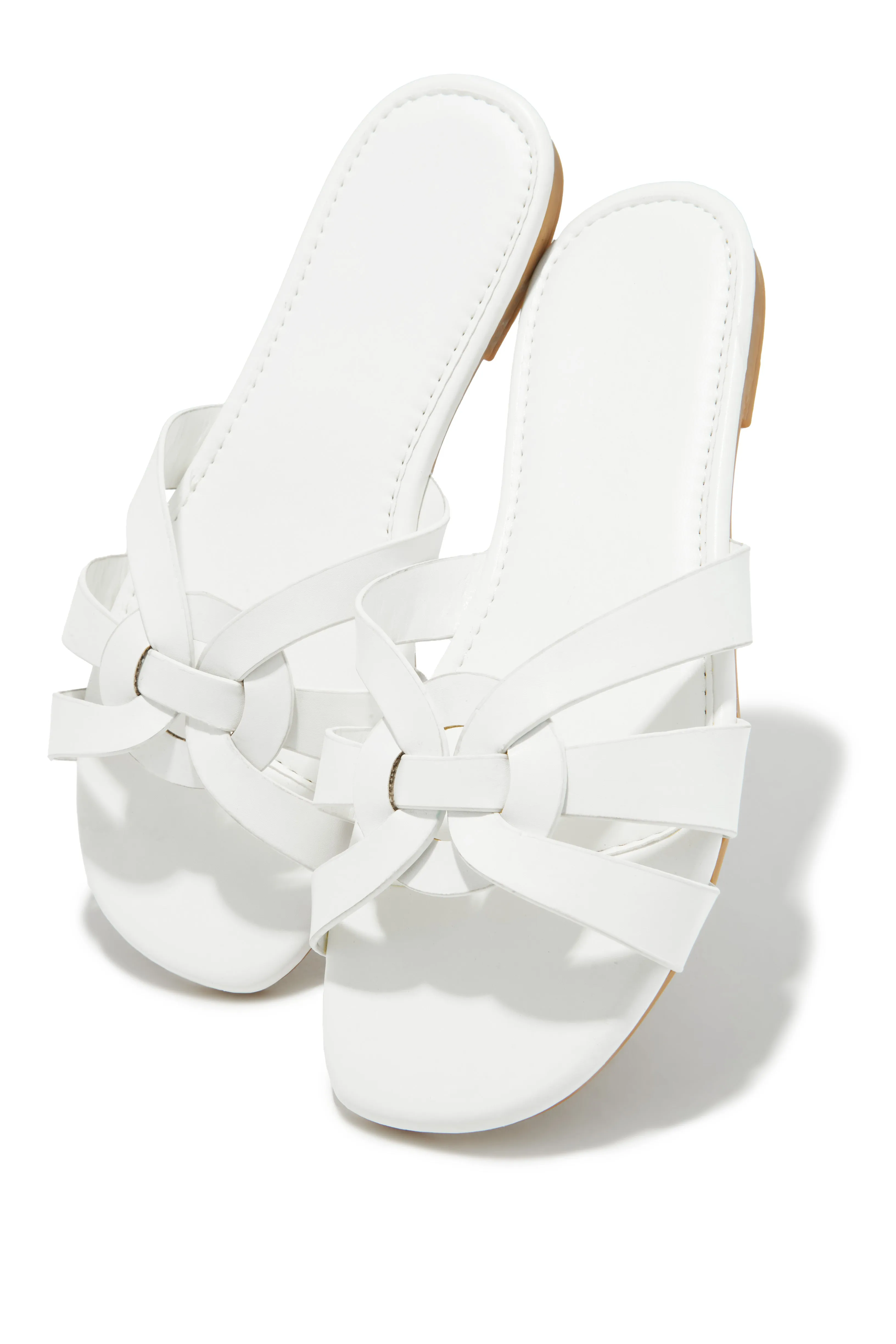 Weekend Vibes Slip On Sandals - White