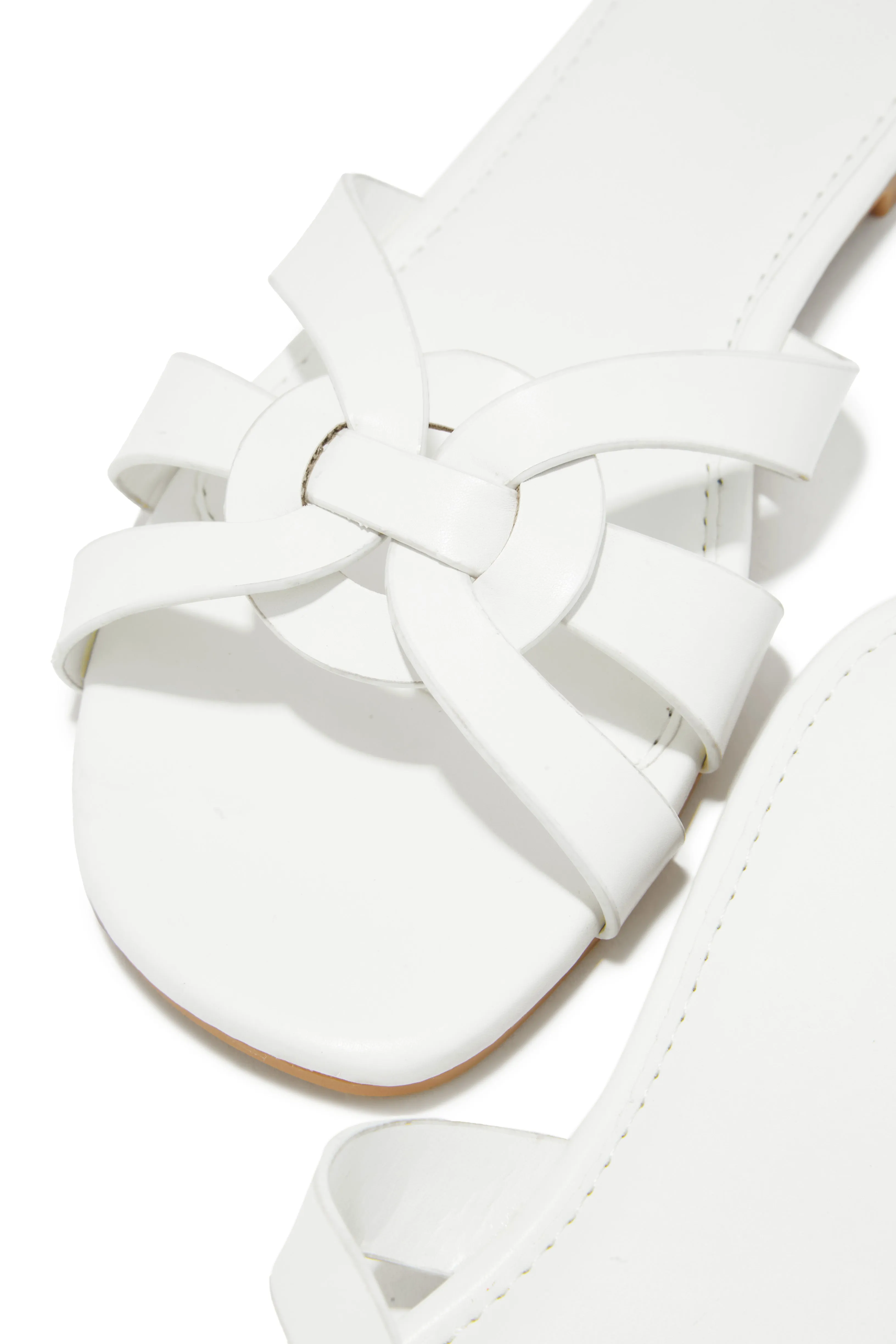 Weekend Vibes Slip On Sandals - White