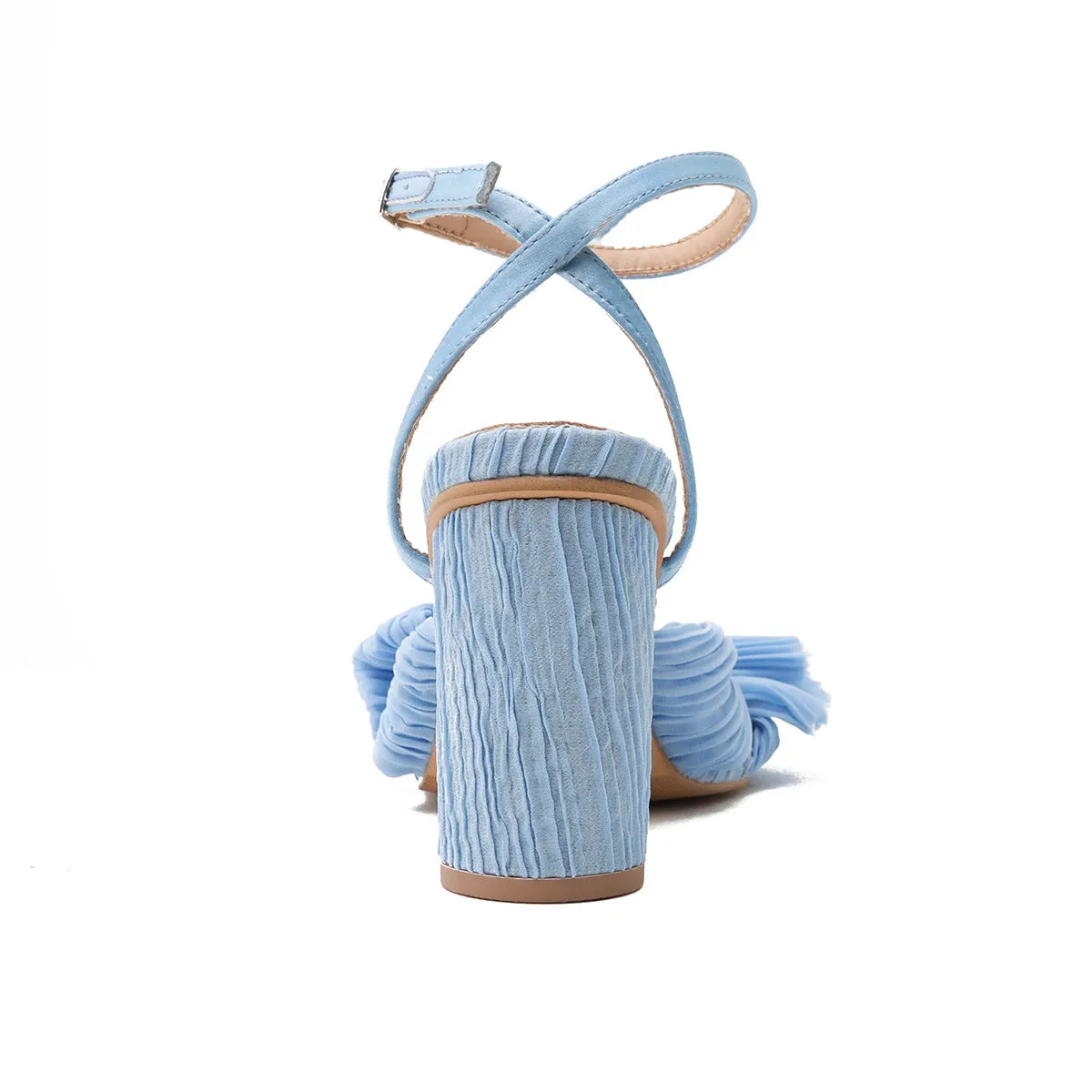 Women's Chunky Heel Bow Fairy Silk Retro Sandals