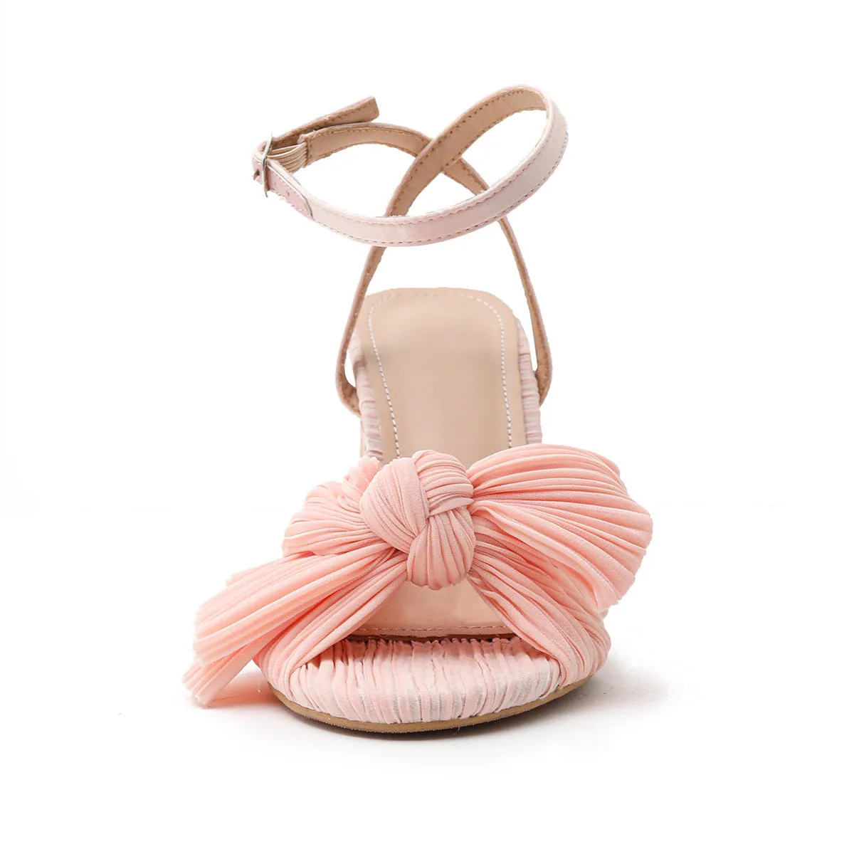 Women's Chunky Heel Bow Fairy Silk Retro Sandals