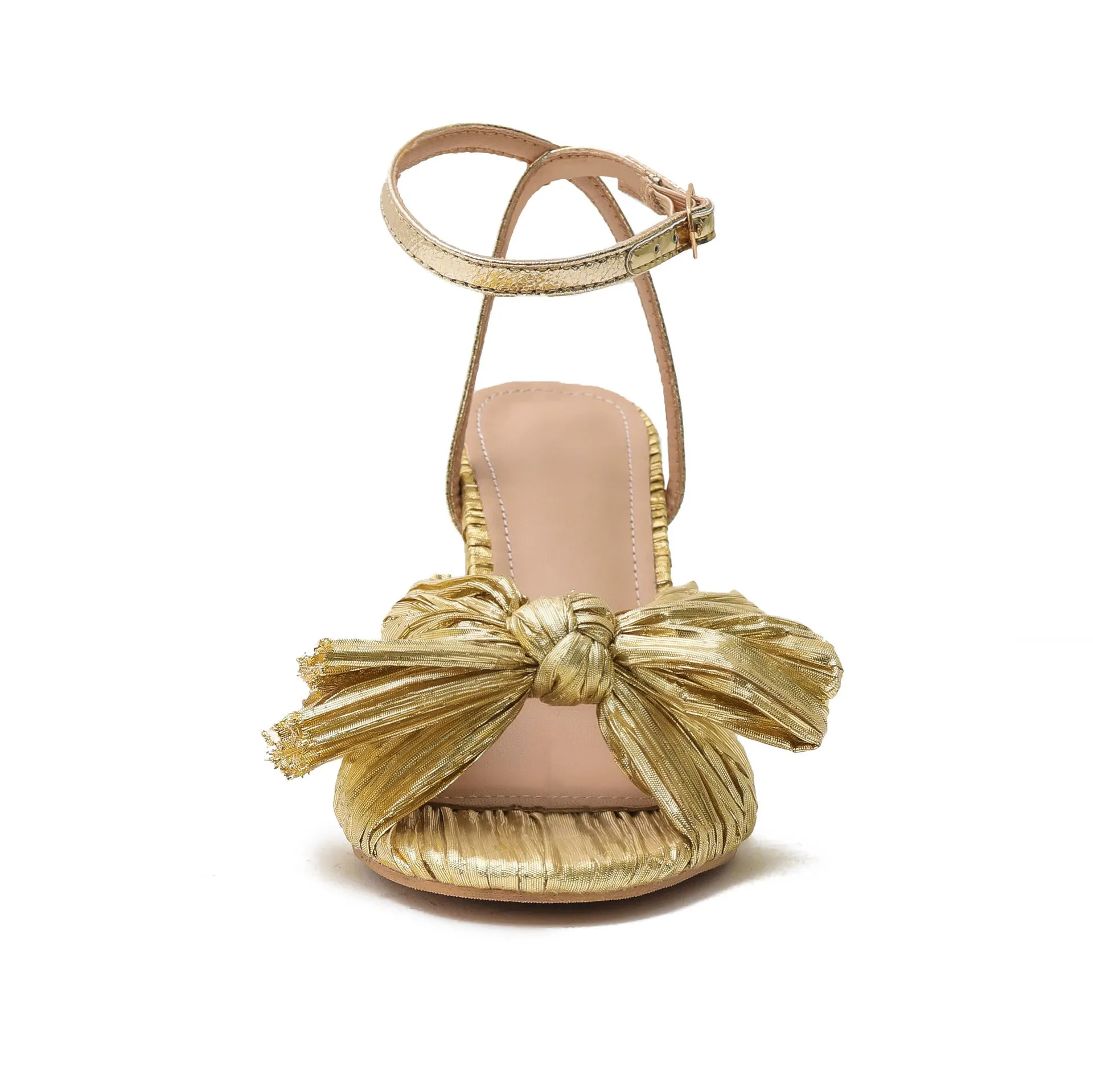 Women's Chunky Heel Bow Fairy Silk Retro Sandals