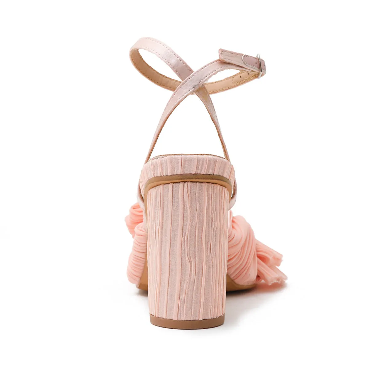 Women's Chunky Heel Bow Fairy Silk Retro Sandals