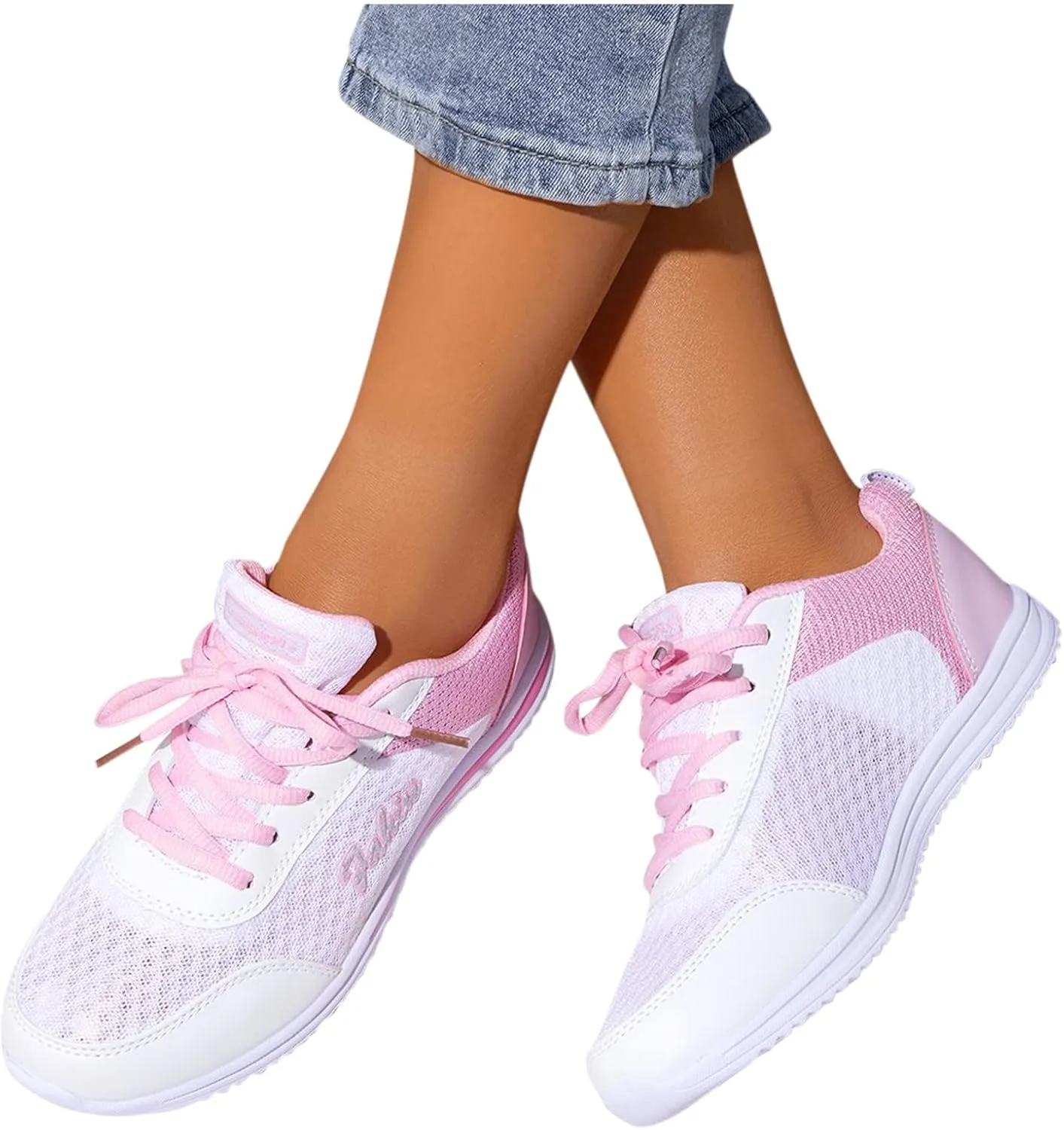 Women's Running Walking Tennis Shoes Comfortable Lace Up Womens Running Shoes Wide Casual Tennis Shoes Wedge Sneakers Waterproof Tennis Shoe Trainers Shoe