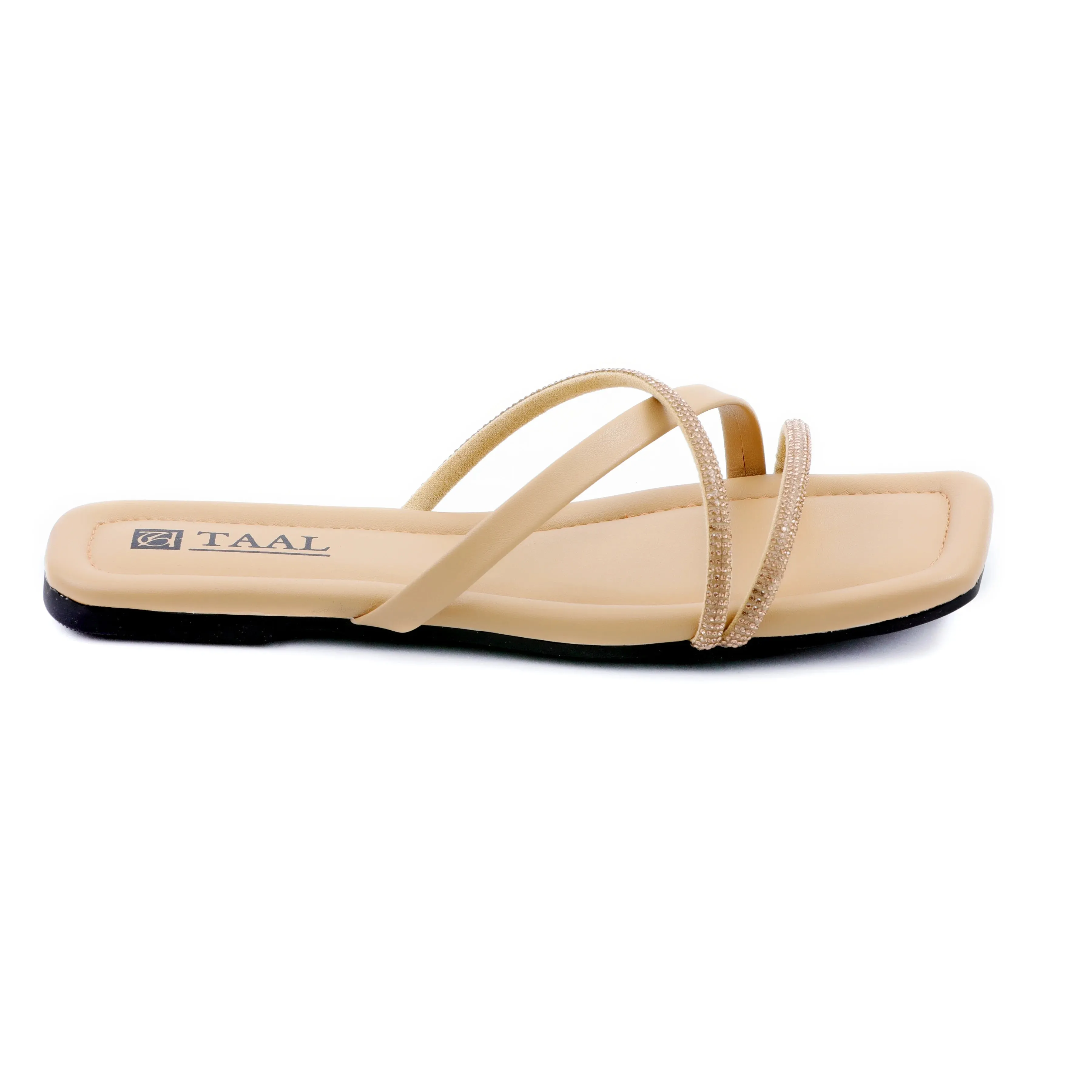 Zarika Beige Women Flat Slippers